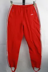 1980年代 adidas アディダス 3本ライン ジャージ パンツ【3】（【XS】くらい）【古着】【中古】【メンズ】【レディース】【ヴィンテージ】 【ビンテージ】 【アメカジ】80’s 80s 90年代 ボトムス 男性 女性 サッカー 西ドイツ レッド