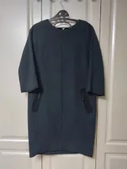 タイム 冬 ウール混 ウールブレンド ワンピース55