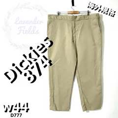 ディッキーズ 874ワークパンツD777極太ルーズDickies大きいサイズw44ベージュワンポイントロゴアメリカ古着