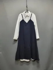 レイヤード ダブル ロング丈ワンピース