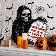 HOTIYOK ハロウィーン シール スケルトンバット英語 ウォールステッカー 蜘蛛の巣 ステッカー Trick or Treat ハロウィン アート 窓 ハロウィンステッカー halloween stickers 飾り リビングルーム ベッドルーム ハロウィ