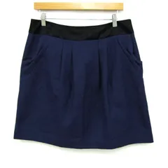 アンタイトル ミニスカート 大きいサイズ ウール100% ボトムス 日本製 レディース 44サイズ パープル UNTITLED 【中古】