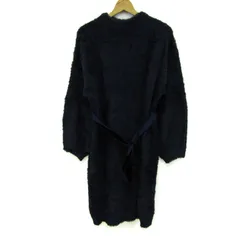 ナノユニバース ニットワンピース 長袖  未使用 シャギー ブランド トップス レディース Fサイズ ネイビー nano universe