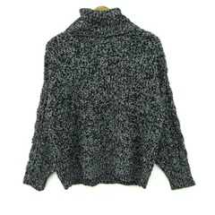 イング ニット セーター 長袖 ブランド トップス 白 黒 レディース Mサイズ ブラック×ホワイト INGNI 【中古】