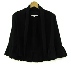 ナチュラルビューティー カーディガン ボレロ 長袖 ウール混 ブランド トップス 黒 レディース 38サイズ ブラック NATURAL BEAUTY 【中古】