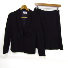アンタイトル スーツ セットアップ ウール混 ブランド 上下セット 日本製 黒 レディース 3月2日サイズ ブラック UNTITLED 【中古】