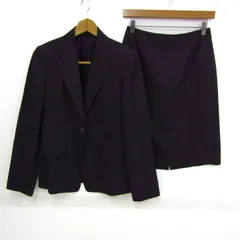 アンタイトル スーツ セットアップ ウール混 ストレッチ ブランド 上下セット 日本製 黒 レディース 9サイズ グレー UNTITLED 【中古】