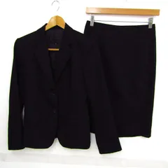 アンタイトル スーツ セットアップ ウール混 ストレッチ ブランド 上下セット 日本製 黒 レディース 2サイズ ブラック UNTITLED 【中古】