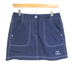 キャロウェイ ミニスカート スコート ストレッチ ゴルフウエア ブランド ボトムス レディース Lサイズ ネイビー Callaway 【中古】