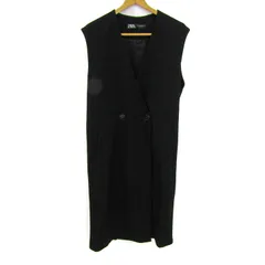 ザラ ワンピース ロングジレ トップス 黒 レディース USA Sサイズ ブラック ZARA 【中古】