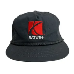 【キャップ/帽子】アメリカ製　USA製　SATURN (サターン) ビンテージトラッカーキャップ　Swingstar 刺繍ロゴ　ブラック　黒　レッド　赤