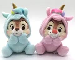 【中古】ぬいぐるみマスコット チップ＆デール(ユニコーン) ぬいぐるみマスコットキーチェーン 「ディズニー」 ディズニーストア限定