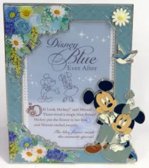 【中古】フォトフレーム・アルバム ミッキーマウス＆ミニーマウス(ブルー/フラワー) フォトフレーム 「ディズニー」 東京ディズニーリゾート限定