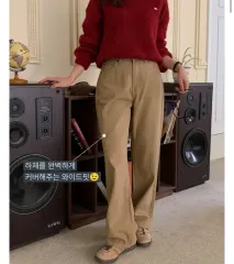 コットン起毛ワイドパンツ