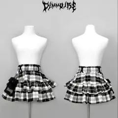 (明日まで 딤모아르 dimmoire ウール CHECK フリル スカート