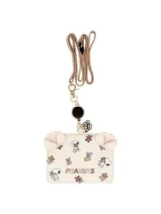 【中古】財布・パスケース スヌーピー＆カドリーベアーズ(ブラウン) リール付カードホルダー 「PEANUTS(SNOOPY)」