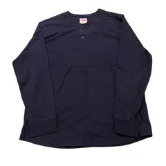 Levi’s リーバイス ヘンリーネック ロンT ネイビー XXL 長袖 無地 カットソー 定番 ベーシック ビッグサイズ USA 古着 メンズ レディース ユニセックス