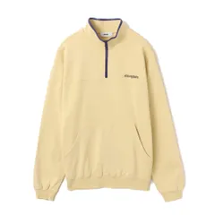 CHM atmos アトモス ハーフジップ スウェット イエロー atmosphere 刺繍ロゴ プルオーバー トレーナー シンプル ストリート XL メンズ レディース ユニセックス