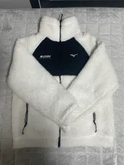 ミズノ 白 シープスキン フリース ジャケット L(100)