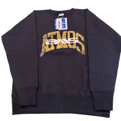 atmos × Champion アトモス チャンピオン リバースウィーブ スウェット ブラック XL ロゴプリント 黒 ブラック トレーナー コラボ 新品タグ付き 定番 厚手 メンズ レディース ユニセックス CHM