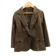 アリスバーリー Aylesbury テーラードジャケット ミドル丈 シングルボタン 9 カーキ /MS28