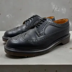 美品 ドクターマーチン イングランド製 UK8 ウィングチップ ブラック 00s