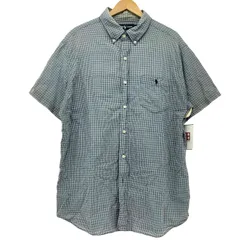ラルフローレン RALPH LAUREN 90s HERITAGE ポニー刺繍 チェック S/S ボタンダウン シャツ 半袖 メンズ  LL