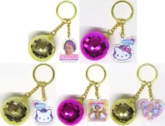 【中古】キーホルダー 全5種セット 「マツケンサンバ×ハローキティ ミラーボール付きキーホルダー」