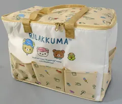 【中古】バッグ ベージュ こもれびキャンプ 5ポケット付き保冷バッグ 「リラックマ」