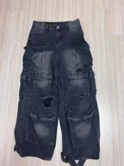 ブラックデニム ズボン