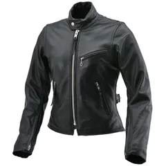 新品 デイトナ(Daytona) バイク 革ジャン レザージャケット 本革(撥水加工) 春秋冬 シングル ライダース 襟なし DL-001 ブラック WLサイズ(レディース) 17812