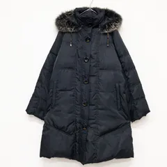 BALMAIN　バルマン　ダウンコート　フード　フォックスファー　ブラック　レディース　M　b00343