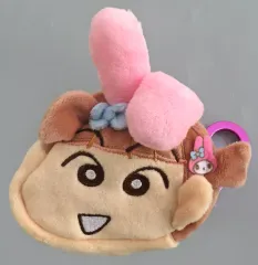 【中古】バッグ ネネちゃん×マイメロディ カラビナ付きふわミニポーチ 「クレヨンしんちゃん×サンリオキャラクターズ」