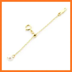 【新品】 [アクセサリー ソルト] K14GF ゴールドフィルド 淡水パール付き 見せるアジャスターチェーン Y字ネックレス風 長さ調整【5cm】 0