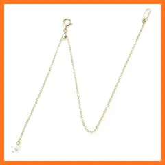 【新品】 [アクセサリー ソルト] K14GF ゴールドフィルド 淡水パール付き 見せるアジャスターチェーン Y字ネックレス風 長さ調整【20cm】 0