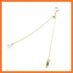 【新品】 [アクセサリー ソルト] K14GF ゴールドフィルド 淡水パール付き 見せるアジャスターチェーン Y字ネックレス風 長さ調整【10cm】 0