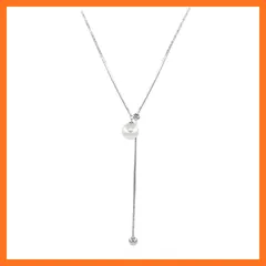 【新品】 [PurifyMR] ロング ネックレス レディース 長いネックレス Y字 ラリエット パール ファッション 女性用 マンテル キラキラ 人気セーターチェーン スライド調整式 プレゼント 女性 アクセサリー ジュエリー 0