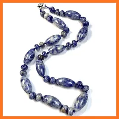 【新品】 [Rockyu] ネックレス ターコイズ レディース シンプル 天然石ネックレス 半宝石 ネックレス 算盤珠 天然石 円丸 水滴 数珠 ビーズネックレス セーターチェーン ロングネックレス 誕生日 プレゼント (ホワイトブルー) 1