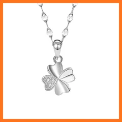 【新品】 Bellitia Jewelry 女性 ピアス ネックレス ペンダント 誕生日 人気 上品 四つ葉 クローバー 誕生石 純銀 999 シルバー ピアス スタッド レディース 最高級ジルコニア 純銀製 おしゃれ ジュエリー