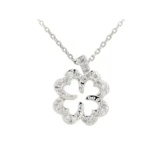 ヴァンドーム青山 クローバー ダイヤモンド ネックレス 0.11ct Pt950/Pt850(プラチナ) 質屋出品