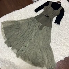 2/9までSALE   FRAY I.Dチュールスカートタイトドレス　トップス付き