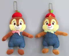 【中古】ぬいぐるみマスコット・ぬいぐるみバッジ チップ＆デール(オーバーオール) プラッシュキーチェーン 「ディズニー」 ディズニーストア限定