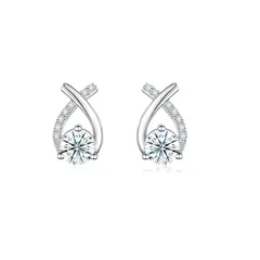 37.2°C レディースピアス 18Kコーディングシルバー925 ジルコニアピアス “幸運鯉” (プラチナ) 母の日 ピアス アクセサリークリスマス 1