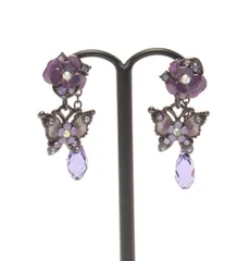 美品 アナスイ ピアス バタフライモチーフ フラワーモチーフ レディース ANNA SUI