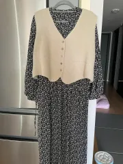 ロング丈ワンピース ベスト セット SET