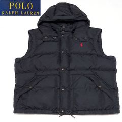 美品 ポロラルフローレン 刺繍 ロゴ 2way 肉厚 ダウン ベスト - メルカリ