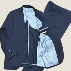 【美品】スーツカンパニー ブラックスーツ セットアップ 175cm　フォーマル 礼服 Ele-[ku:l] エレクール ULTRA BLACK ウルトラブラック super100's スーパー100  AB6相当 黒 冠婚葬祭 結婚式 披露宴 葬式