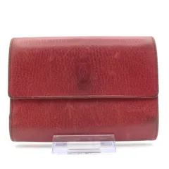 Cartier(カルティエ) 3つ折り財布 マストライン ボルドー がま口 レザー