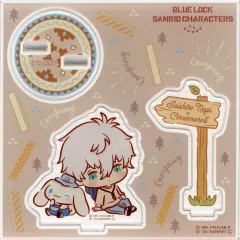 【中古】アクリルスタンド・アクリルパネル 凪誠士郎＆シナモロール ミニキャラアクリルスタンド キャンプテーマ 「ブルーロック×サンリオキャラクターズ」