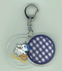 【中古】キーホルダー オラフ スライドアクリルキーホルダー ネイビーチェック 「PEANUTS(SNOOPY)」